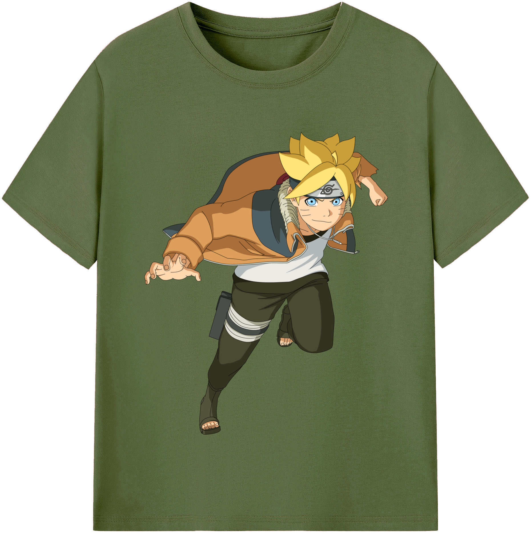 （画像用） NARUTO -ナルト- うずまき ナルト Uzumaki Naruto 綿100％半袖Tシャツ（フロントプリント）